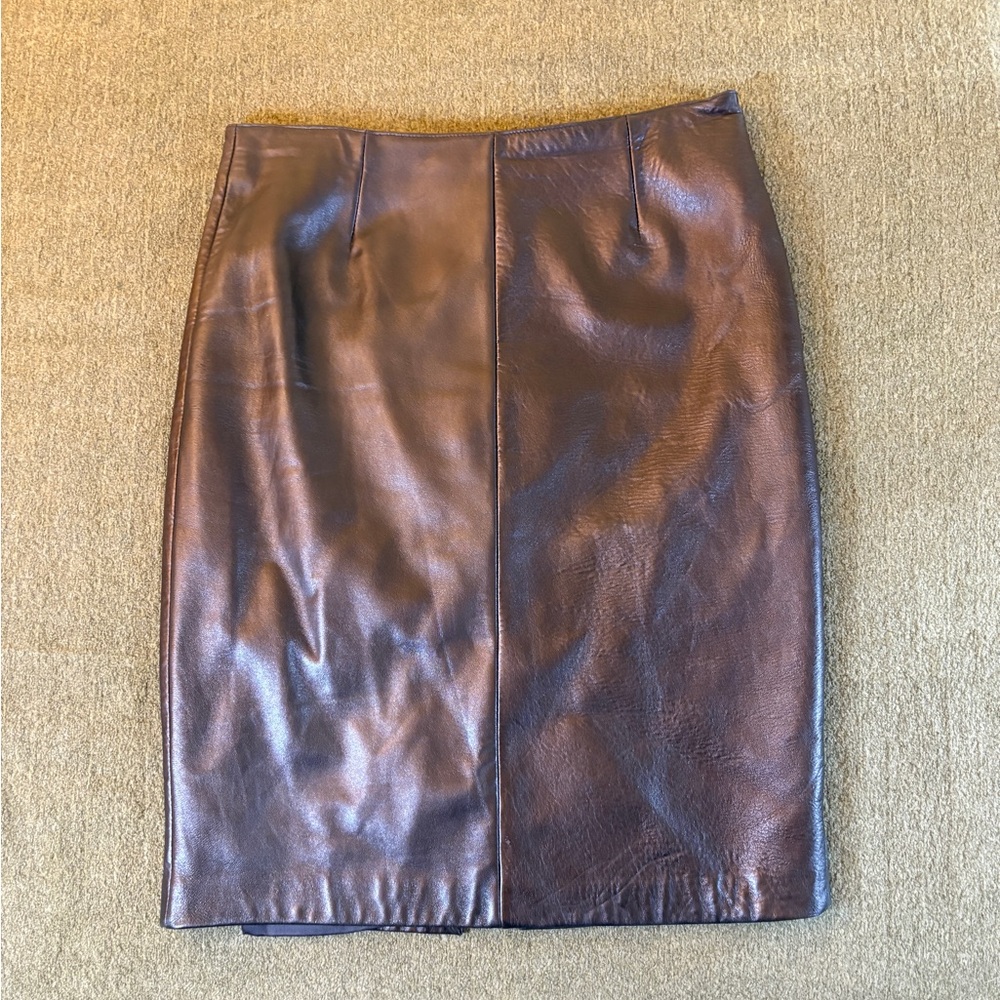 Siena Studio Leather Fully lined Pencil Skirt Vintage Midi 12